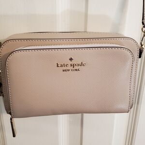 Kate Spade Staci Mini Dual Zip Around Crossbody in Cream